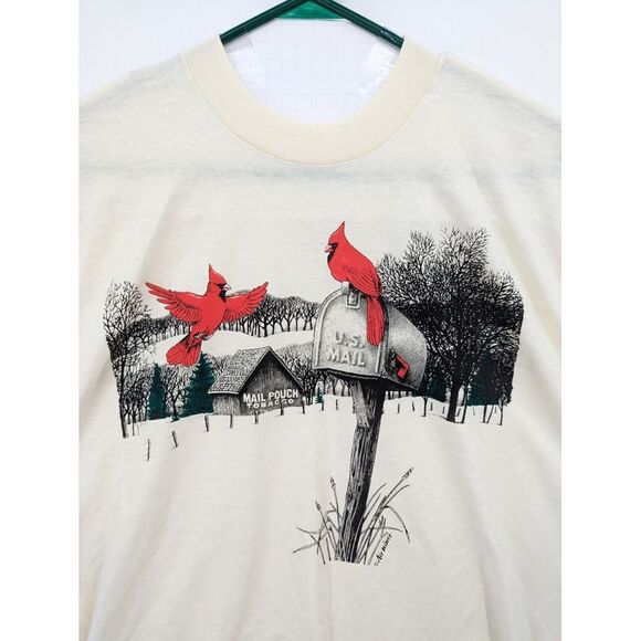 Vintage Air Waves Mail Pouch Tobacco US Mail Graphic Tee Shirt, XL, Made in USA - Picture 2 of 8